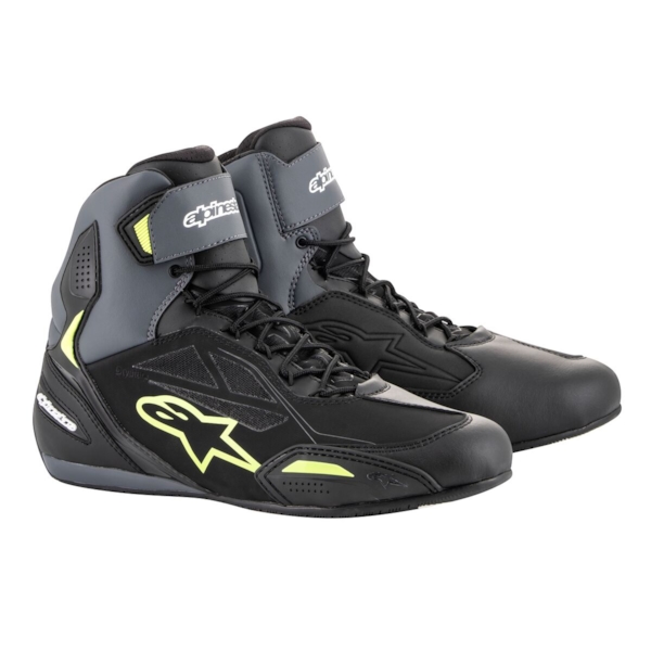 ALPINESTARS Faster-3 Drystar Zwart-Grijs-Geel Fluo