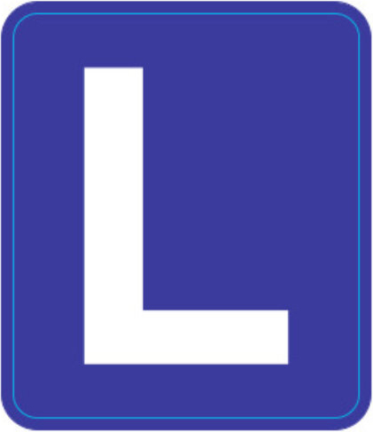 Stickers RAD "L"-sticker voor moto rijbewijs