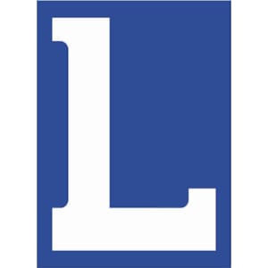 RAD "L"-sticker voor moto rijbewijs