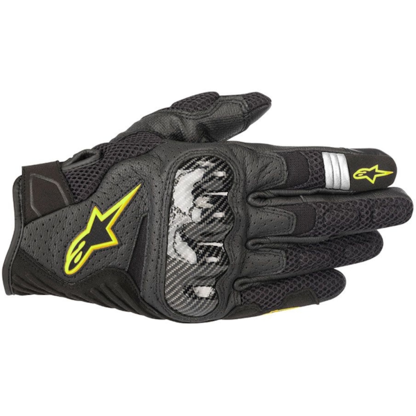 ALPINESTARS SMX-1 Air V2 Gloves Zwart-Geel Fluo