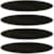 Autocollants casque CHAFT réfléchissants Noir (4 pièces)