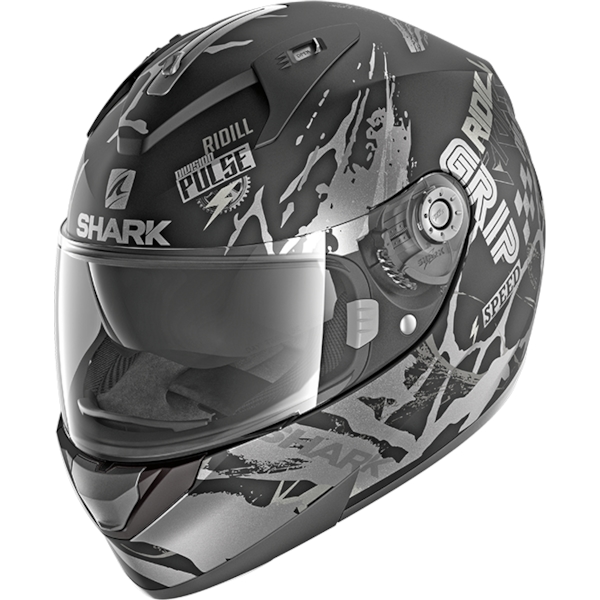 SHARK Ridill 1.2 Drift-R Mat Zwart-Antraciet-Zilver KAS