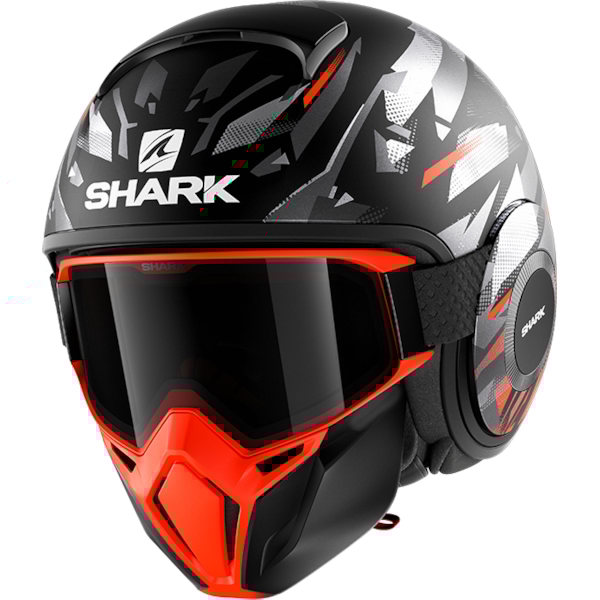 SHARK Street-Drak Kanhji Mat Noir-Orange-Argent KOS