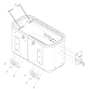 Case bottom & lid cases GIVI DLM36 shell Right - Aluminum ZDLM36ARFM