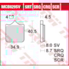 TRW Brake pads MCB829SRT Sinter road and track