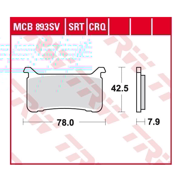 TRW Plaquettes de frein MCB893SV Sinter street