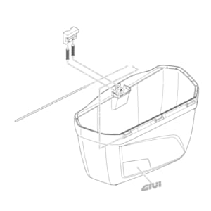 Case bottom & lid cases GIVI E22 shell Left hand side - Z22FNSXM