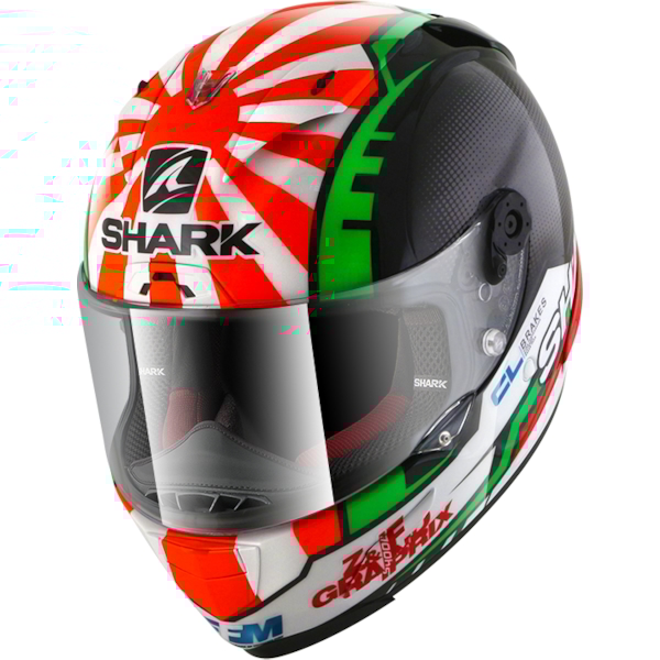 SHARK RACE-R Pro Replica Zarco 2017 Noir-Rouge-Vert KRG