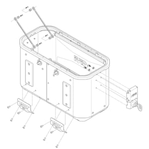 Case bottom & lid cases GIVI DLM36 shell Right - Black ZDLM36BRFM