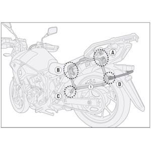 Fixations spécifiques pour votre moto GIVI PL - Support valises latérales PL3116