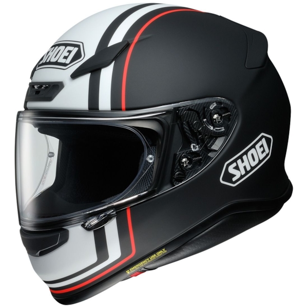 SHOEI NXR Recounter Mat Zwart-Wit-Rood TC-5