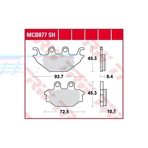 TRW Plaquettes de frein MCB877SH Sinter street