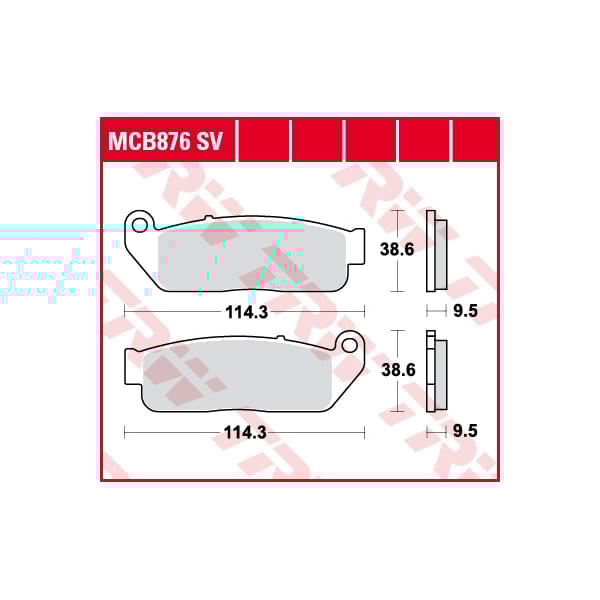 TRW Brake pads MCB876SV Sinter street