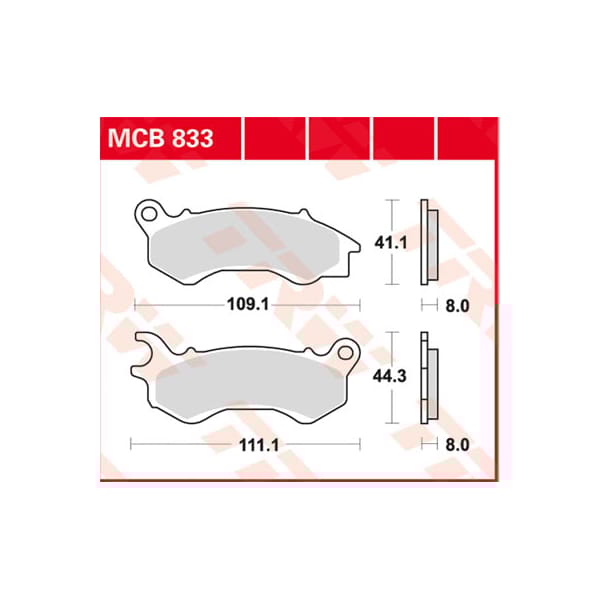 TRW Brake pads MCB833SRM Sinter maxi scooter
