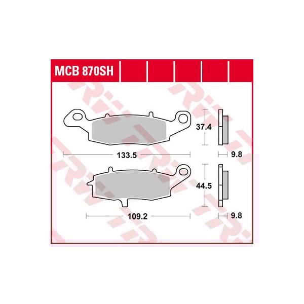 TRW Brake pads MCB870SH Sinter street