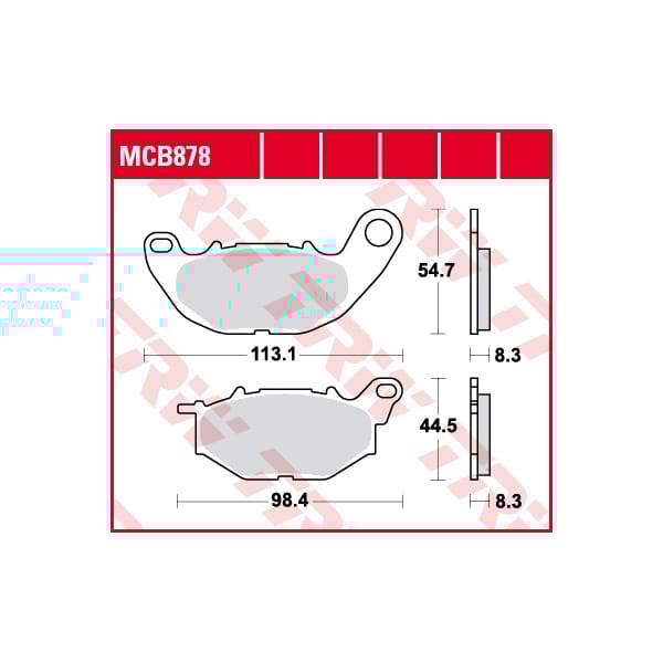 TRW Plaquettes de frein MCB878 Allround organique