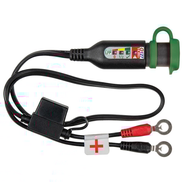 OPTIMATE O-127 lithium battery cable with voltage indicator