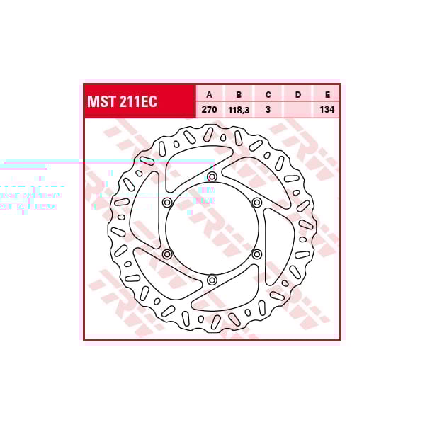 TRW Remschijf MST211EC