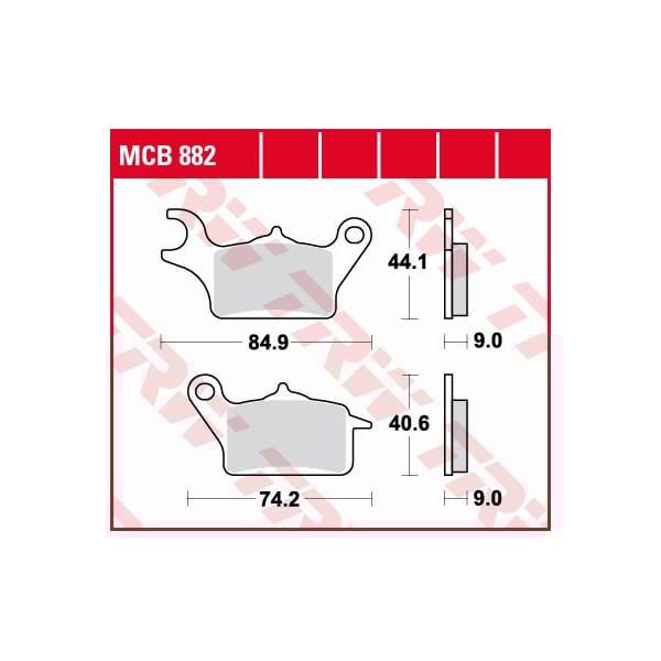 TRW Plaquettes de frein MCB882 Allround organique