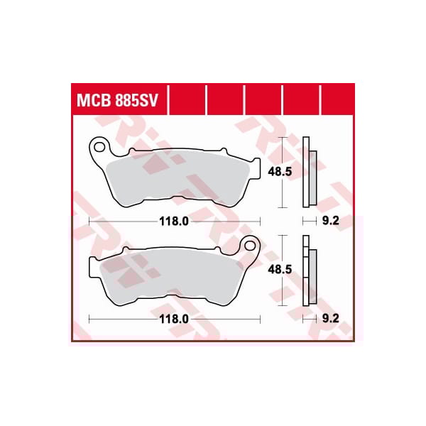TRW Plaquettes de frein MCB885SV Sinter street