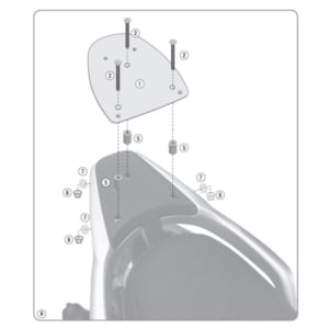 Motorspecifieke bevestigingen GIVI SR - Topkofferhouder Monolock SR5612