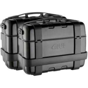 Topkoffers en zijkoffers GIVI TRK33 Trekker set zwarte aluminium cover - 2x 33 liter