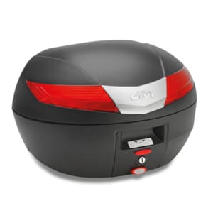 Top case et valise moto GIVI V40 Monokey reflecteurs rouges, cache noir