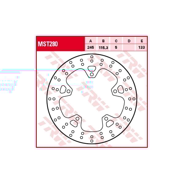 TRW Remschijf MST280