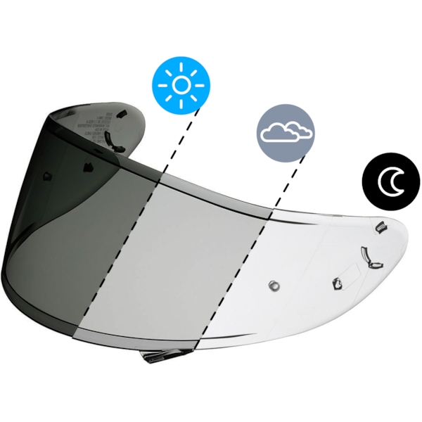 SHOEI Visière CWR-1 Photochromatique (préparée Pinlock)