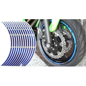 Velgenstrips KEITI Voorgevormde wiel stickers Blauw reflecterend