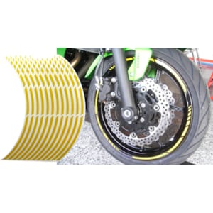 Velgenstrips KEITI Voorgevormde wiel stickers Geel reflecterend