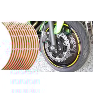 Velgenstrips KEITI Voorgevormde wiel stickers Oranje reflecterend