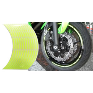 Velgenstrips KEITI Voorgevormde wiel stickers Fluo geel