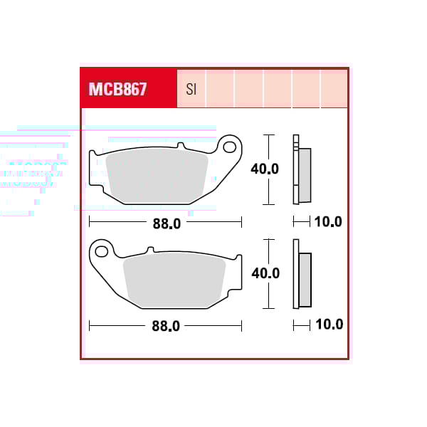 TRW Plaquettes de frein MCB867 Allround organique
