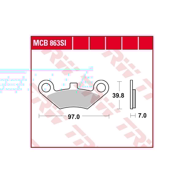 TRW Brake pads MCB863SI Sinter offroad