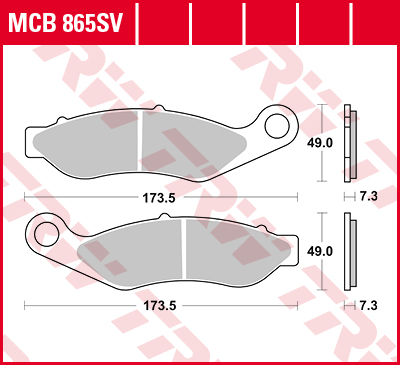 TRW Brake pads MCB865SV Sinter street