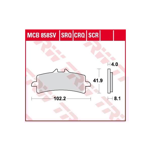 TRW Plaquettes de frein MCB858SCR Sinter carbon