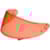 Shoei Visière CWR-1 Orange Haute Définition (préparée Pinlock)