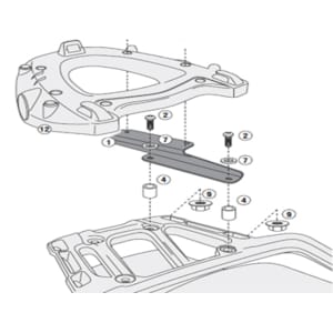 Fixations spécifiques pour votre moto GIVI SR - Support topcase Monokey SR6404