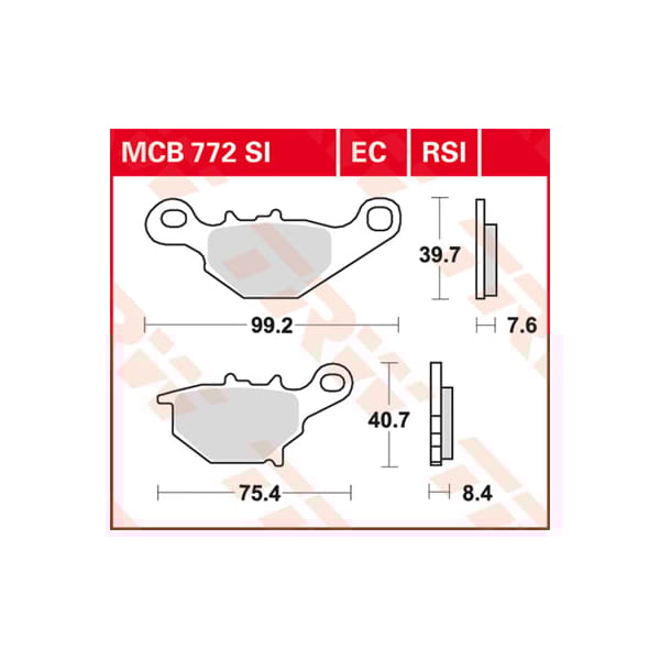 TRW Brake pads MCB772EC Organic