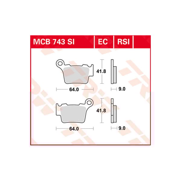TRW Plaquettes de frein MCB743EC Organique