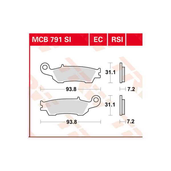 TRW Plaquettes de frein MCB791EC Organique