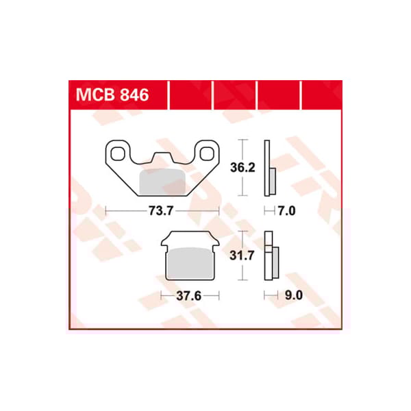 TRW Plaquettes de frein MCB846 Allround organique