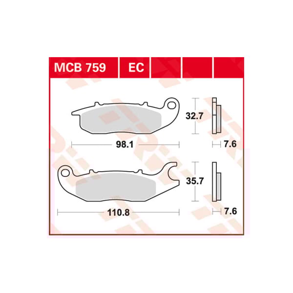 TRW Plaquettes de frein MCB759EC Organique