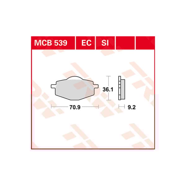 TRW Brake pads MCB539EC Organic