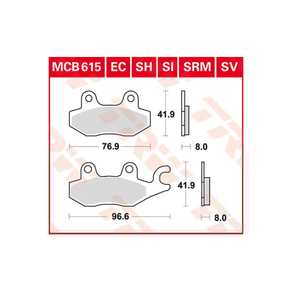 TRW Plaquettes de frein MCB615EC Organique