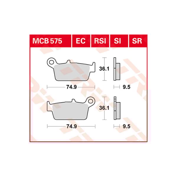 TRW Brake pads MCB575EC Organic