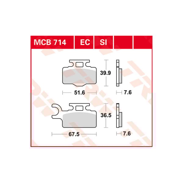 TRW Brake pads MCB714EC Organic