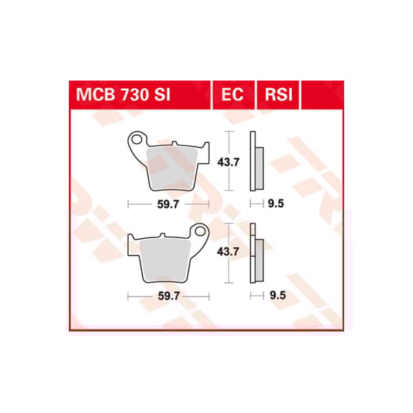 TRW Plaquettes de frein MCB730EC Organique
