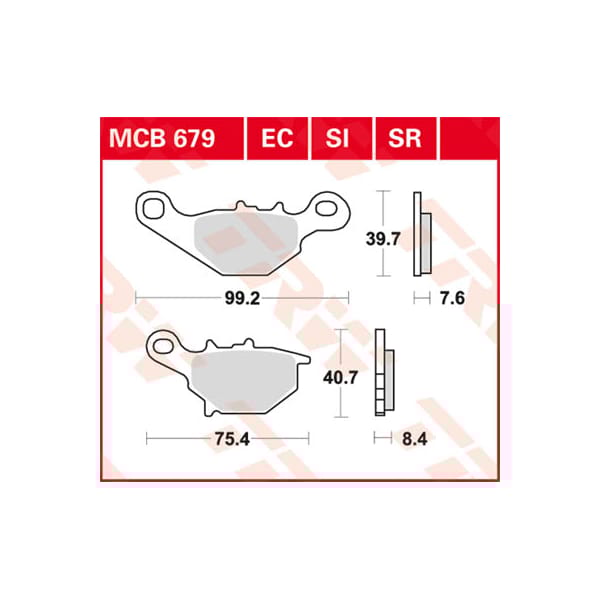 TRW Plaquettes de frein MCB679EC Organique
